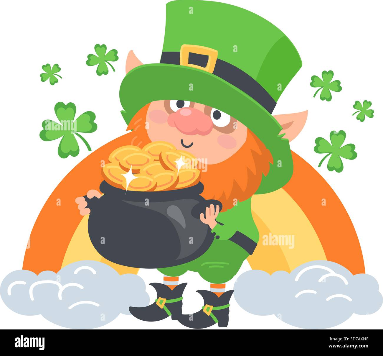 Coperta Flanella San Patrizio Con Leprecauno E Arcobaleno – Morbida E Leggera, Perfetta Per Il Divano O La Cameretta, Regalo Idea Originale Per San Patrizio (127 X 152 Cm) - 2