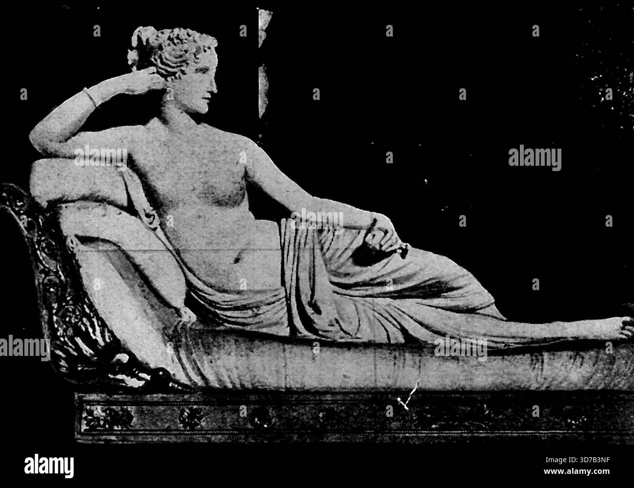 La famosa Venere reclinabile, di Antonio Canova, per la quale Pauline era il modello. 10 dicembre 1954. Foto Stock