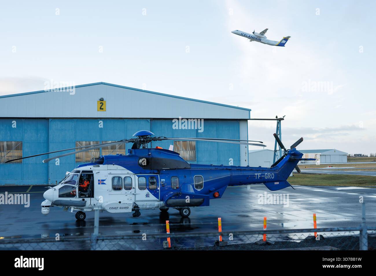 L'elicottero della Guardia Costiera islandese Foto Stock