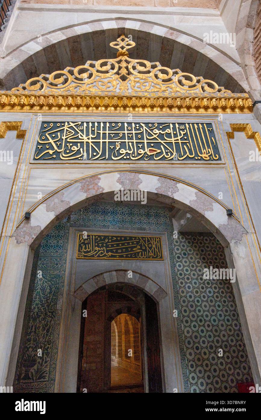 Ingresso a Harem, Palazzo Topkapi, Istanbul, Turkiye Foto Stock