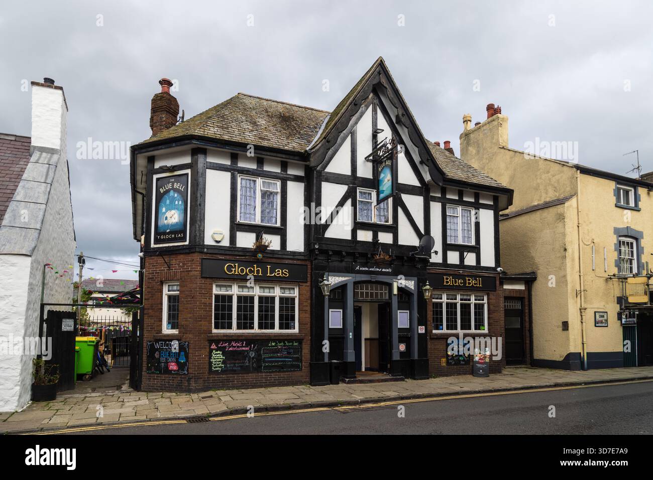 The Blue Bell, o Gloc Las pub, Conwy, Galles del Nord Foto Stock