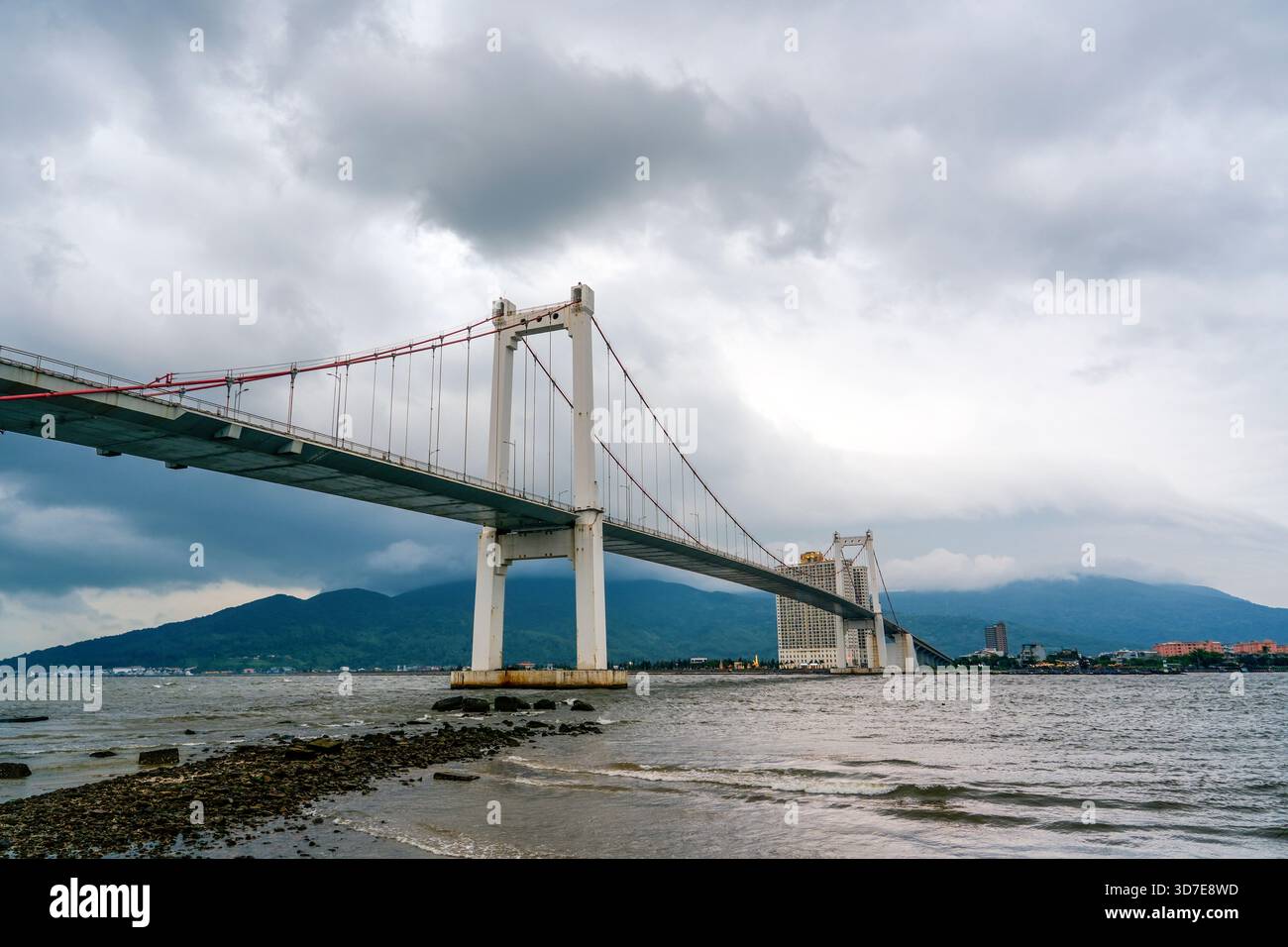 Tran Thi Ly Bridge, autista Han a da Nang City, Vietnam Foto Stock