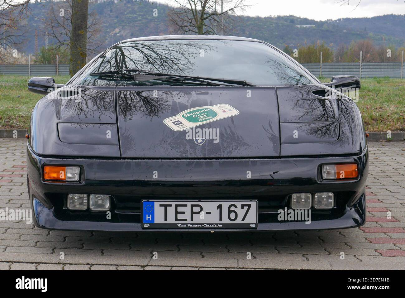 Lamborghini Diablo alla Hungaria Classic Race inizia a Törökbálint il 16 aprile 2023 Foto Stock