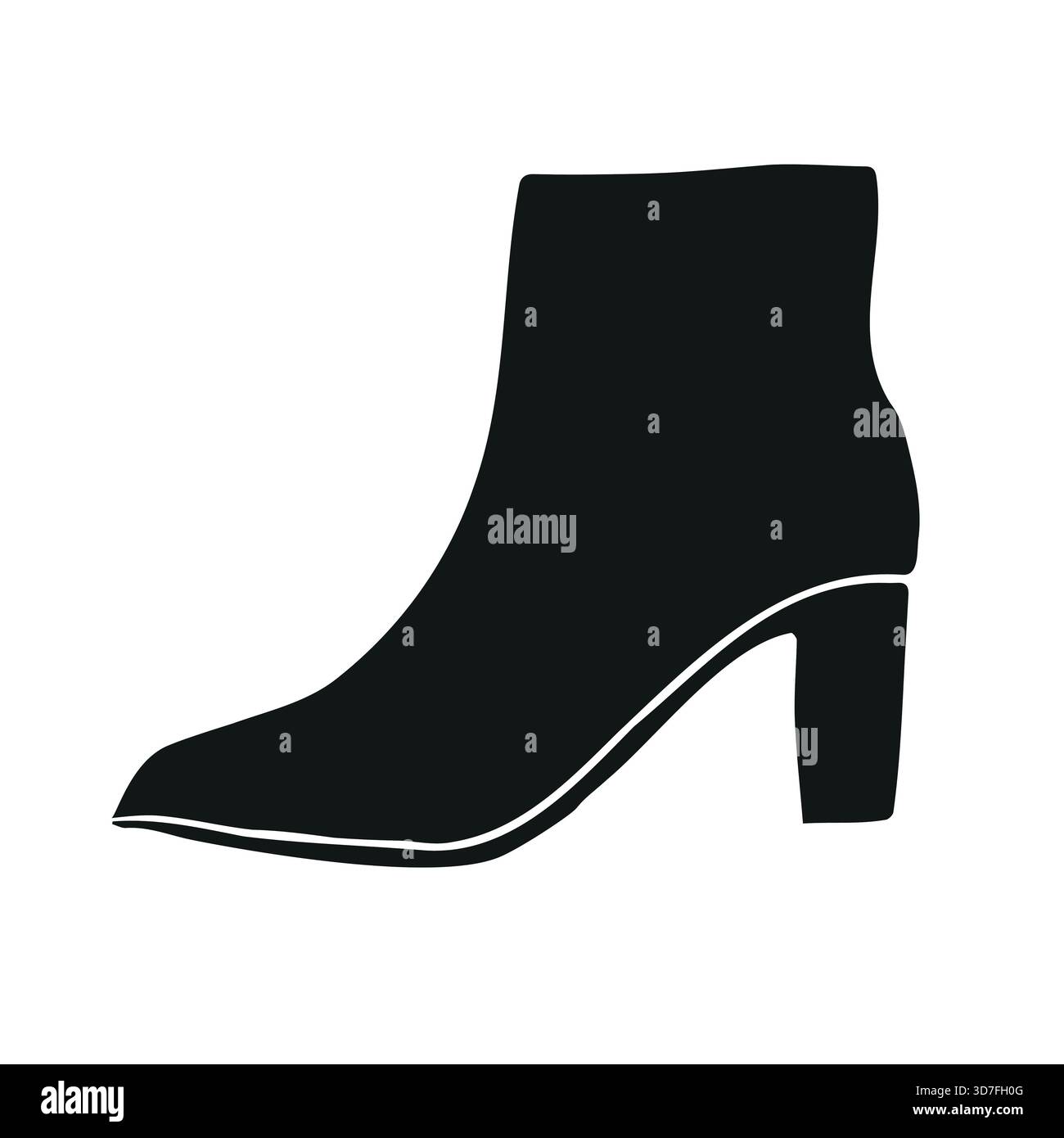 Stivaletto disegnato a mano vettoriale disegnato a mano Illustrazione Vettoriale