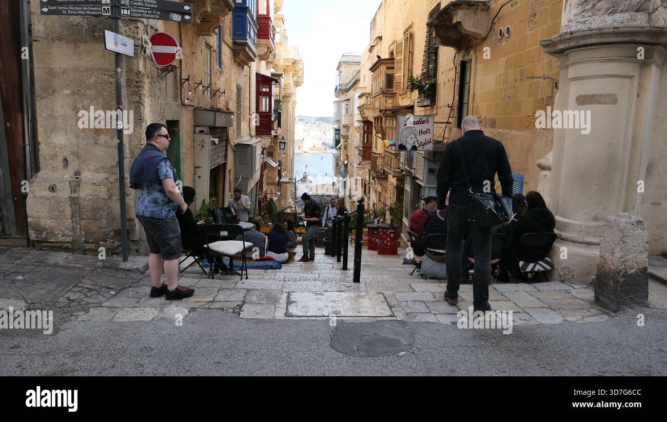Valletta, la capitale di Malta. Foto Stock
