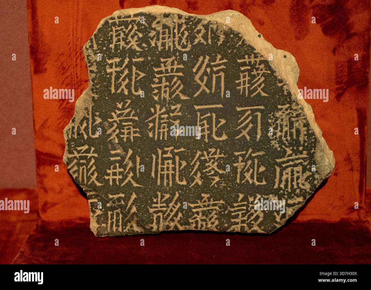 Stele frammentarie dello script Xixia. Foto Stock