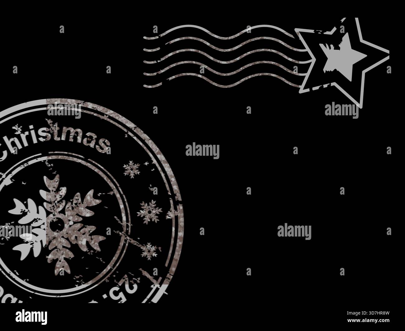 Francobolli da cartolina per una consegna speciale a Babbo Natale Foto Stock