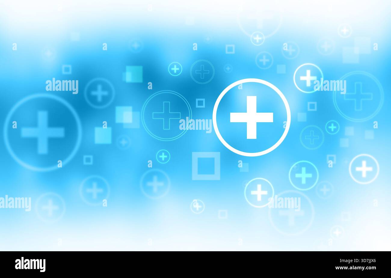 Sanità e scienza - sfondo icona. Illustrazione digitale Foto Stock