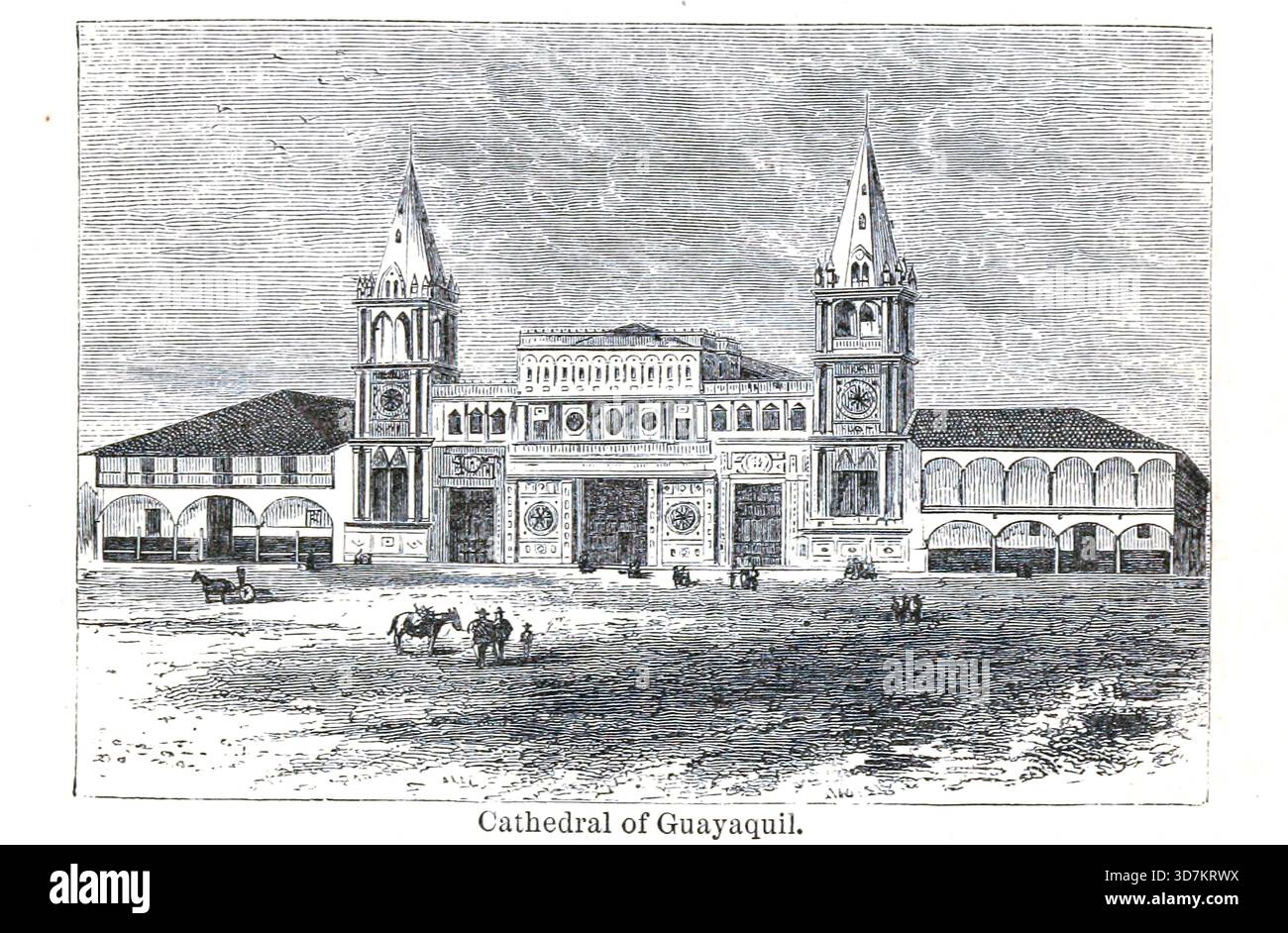 Cattedrale di Guayaquil. The Andes and the Amazon : or, across the Continent of South America by Orton, James, 1830-1877 data di pubblicazione 1870 Foto Stock