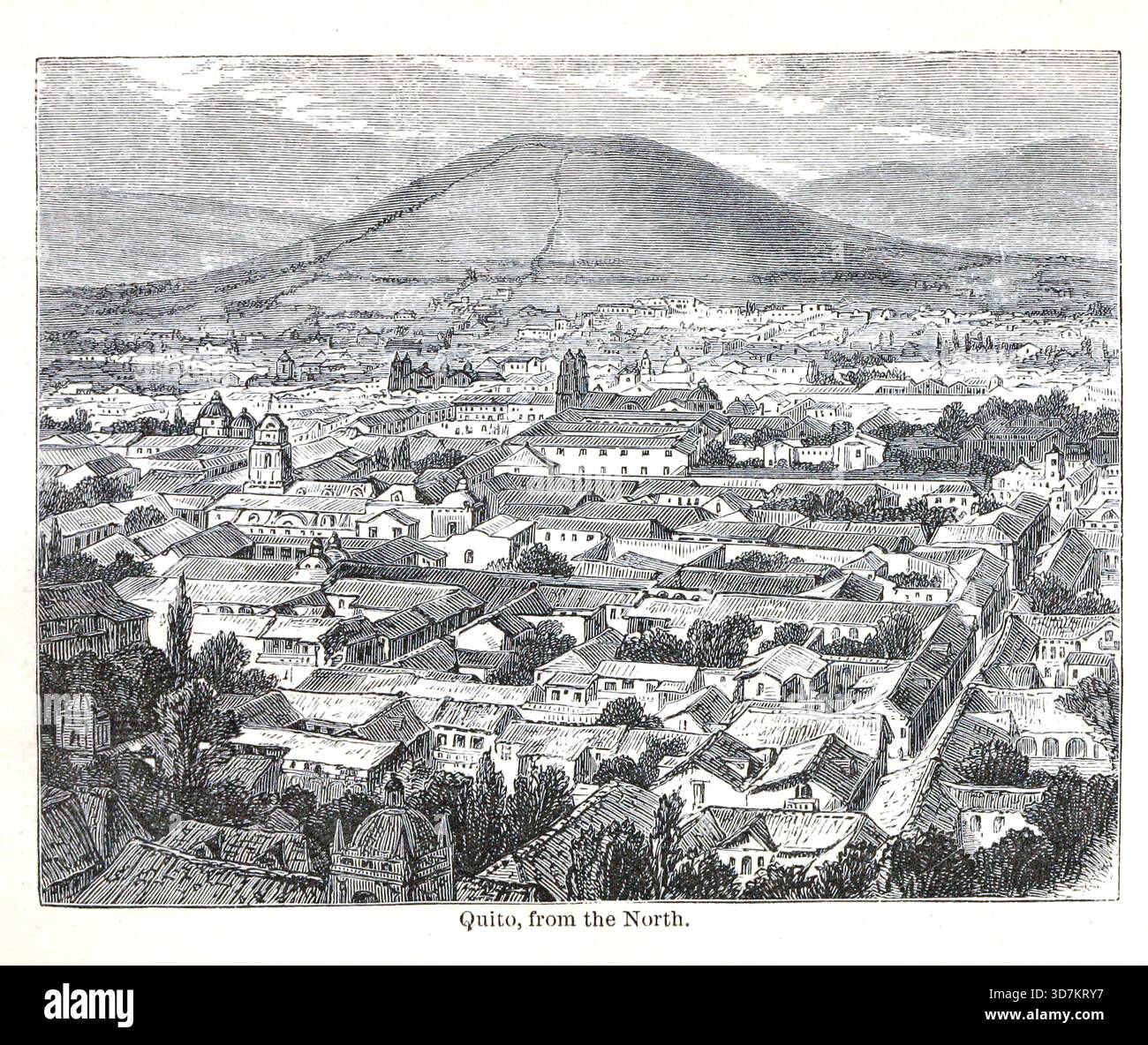 Quito from the North from the Andes and the Amazon : or, across the Continent of South America by Orton, James, 1830-1877 data di pubblicazione 1870 Foto Stock