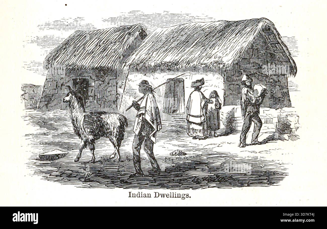 Indian Dwelling from the Andes and the Amazon : or, across the Continent of South America by Orton, James, 1830-1877 data di pubblicazione 1870 Foto Stock