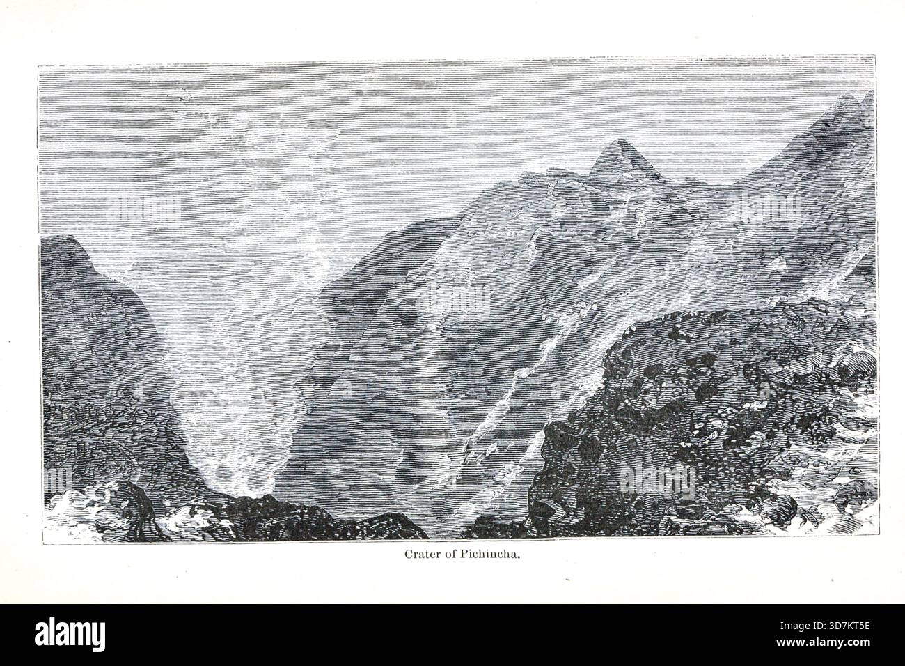 Cratere di Pichincha dalle Ande e dall'Amazzonia : or, across the Continent of South America by Orton, James, 1830-1877 data di pubblicazione 1870 Foto Stock