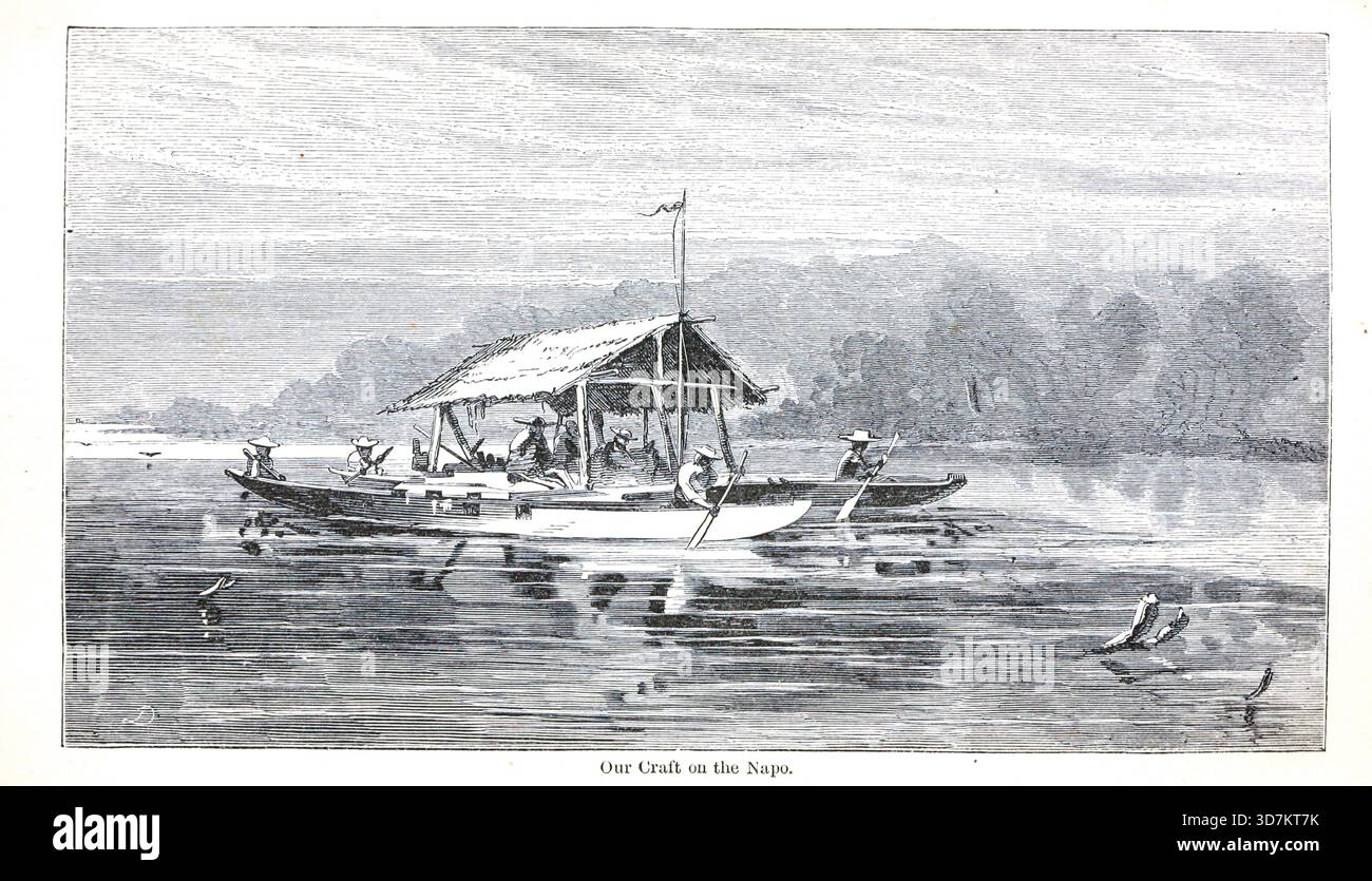 Our Craft of the Napo from the Andes and the Amazon : or, Across the Continent of South America by Orton, James, 1830-1877 data di pubblicazione 1870 Foto Stock