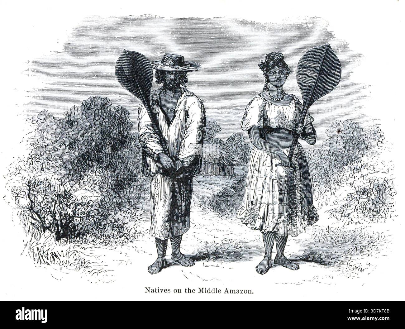 Nativi dell'Amazzonia di mezzo dalle Ande e dall'Amazzonia : or, across the Continent of South America by Orton, James, 1830-1877 data di pubblicazione 1870 Foto Stock