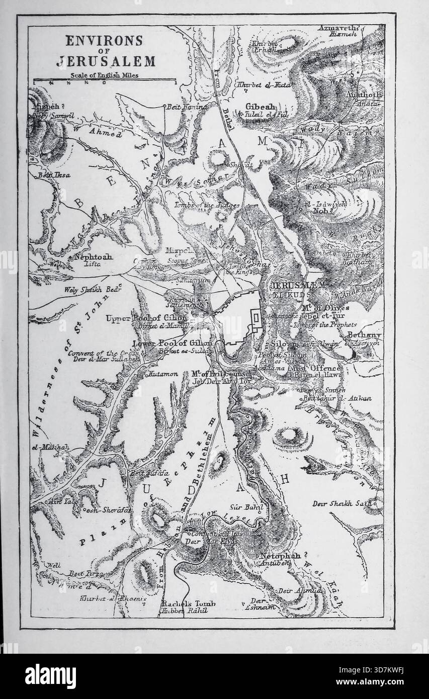 Dintorni di Gerusalemme dal commento popolare [precedentemente "Un commento pittorico"] sul Vangelo secondo Marco. Con il testo della versione comune, 1611, e la versione riveduta, 1881 (English Reading and renderings) di Rice, Edwin Wilbur, 1831-1929; American Sunday-School Union data di pubblicazione 1892 Foto Stock