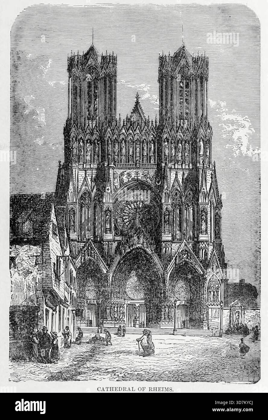 Cattedrale di Reims Francia nel XIV e XV secolo. Dal LIBRO XVI. - THE PEOPLE AND THE KINGS nel volume 13, of Ridpath's Universal History: An account of the origin, primitive condition and ethnic Development of the Great race of Mankind, and of the principal events in the Evolution and Progress of the civilized Life between men and Nationals, from recent and Authentic sources with a preliminary investigation on the time, Place and way of the beginning by Ridpath, John Clark, 1840-1900 published in 1897 Foto Stock