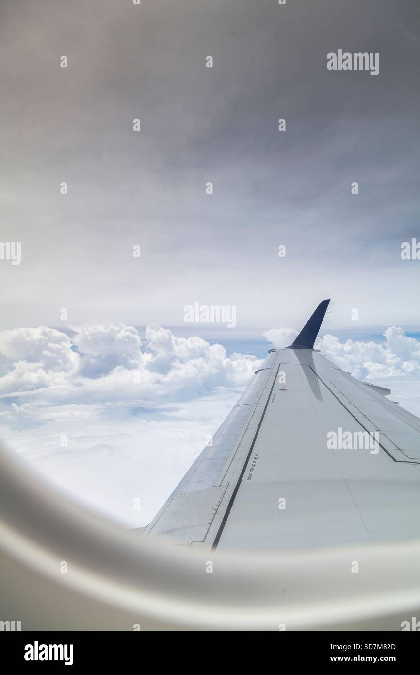 vista della finestra dell'aereo Foto Stock