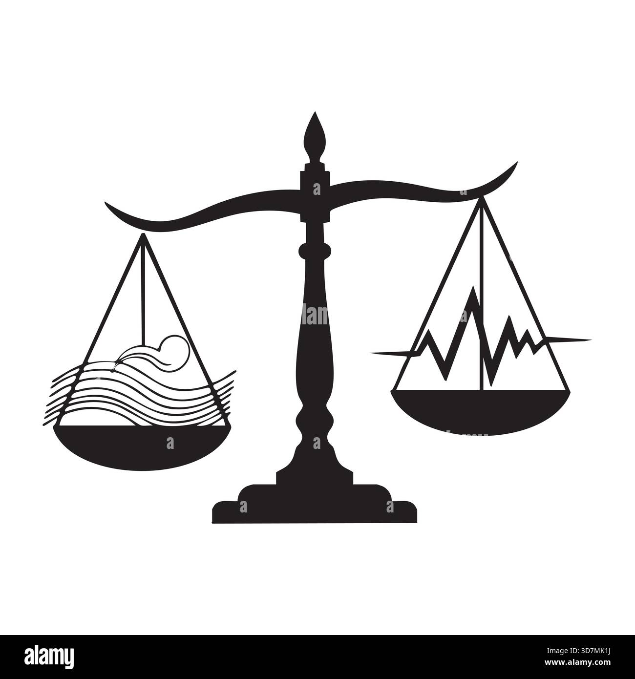 Bilance a confronto tra acqua e un concetto di sagoma grafico della salute Illustrazione Vettoriale