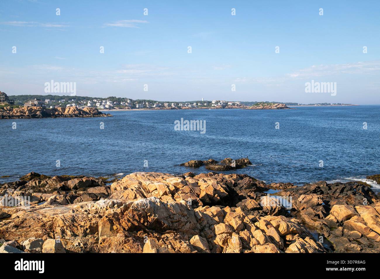 Gloucester, costa rocciosa e panoramica, Massachusetts. Foto Stock