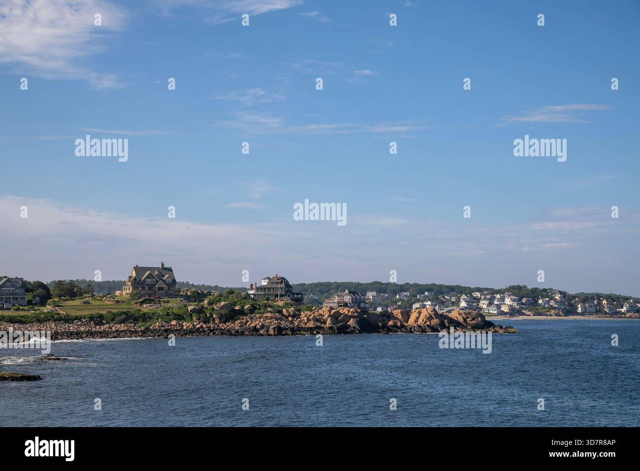Gloucester, costa rocciosa e panoramica, Massachusetts. Foto Stock