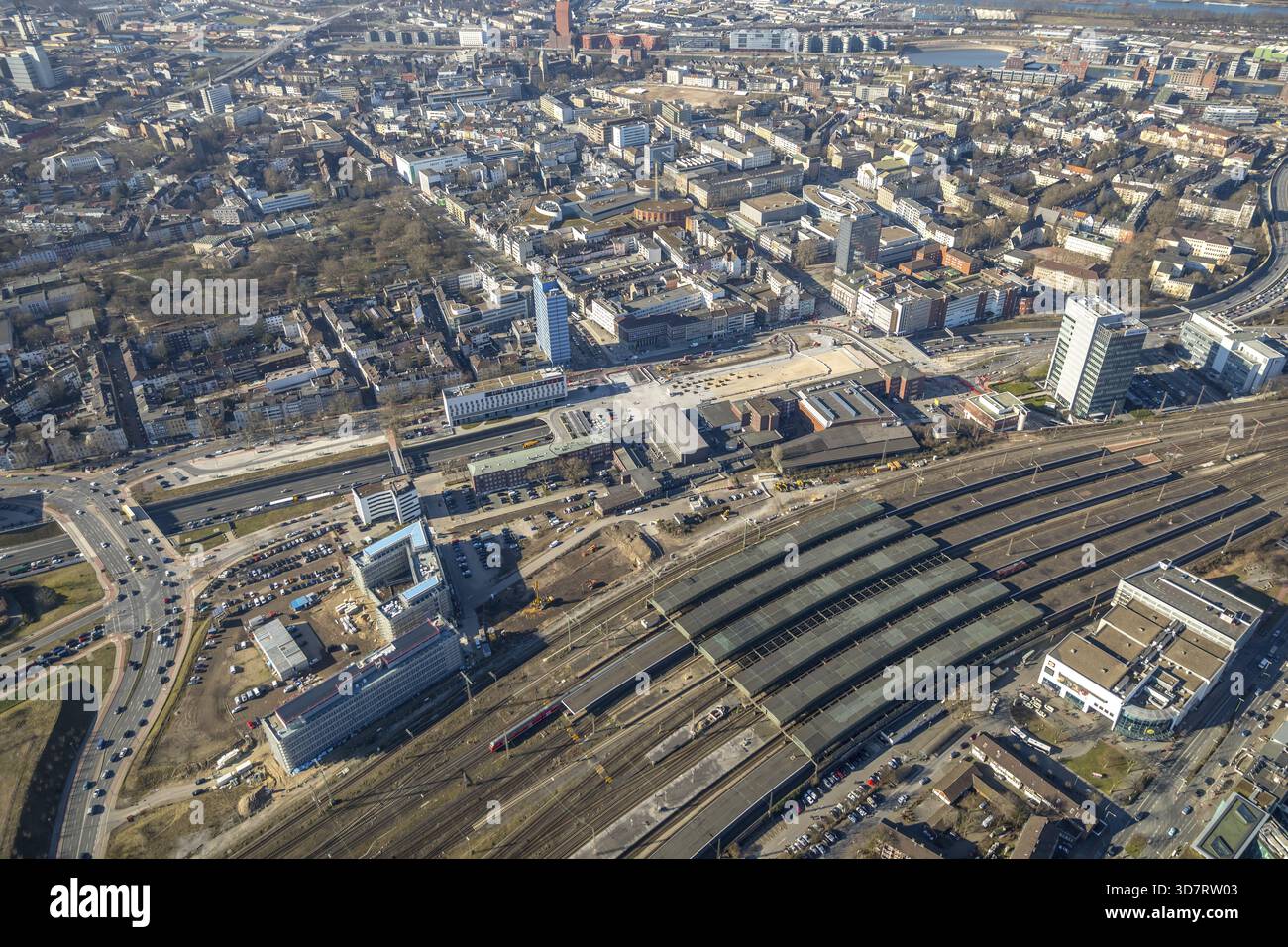 Società immobiliare Aurelis l'Ufficio statale per la natura, l'ambiente e la tutela dei consumatori Lanuv sul suo aÂ‚¬sQuartier 1aâ‚¬Rat il treno principale st Foto Stock