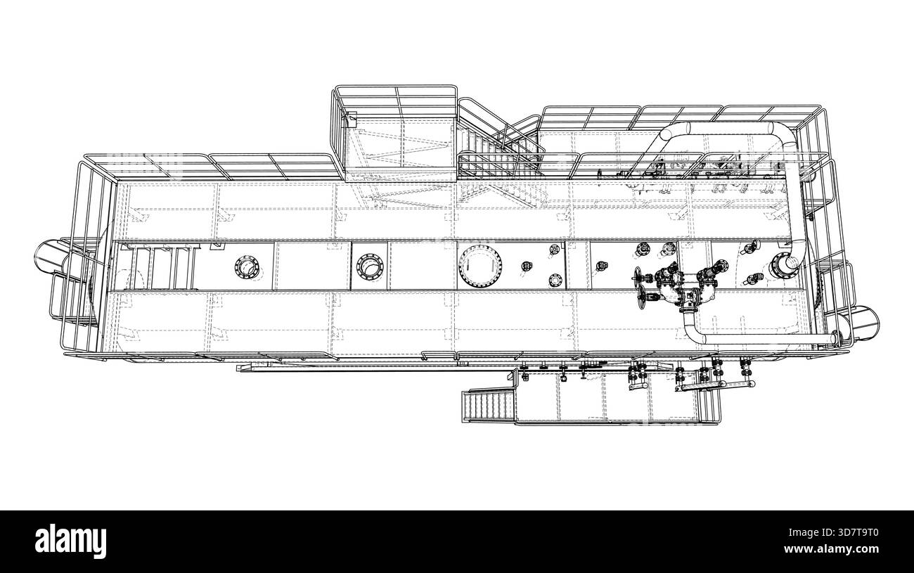 Progetto per le apparecchiature industriali. Vettore Illustrazione Vettoriale