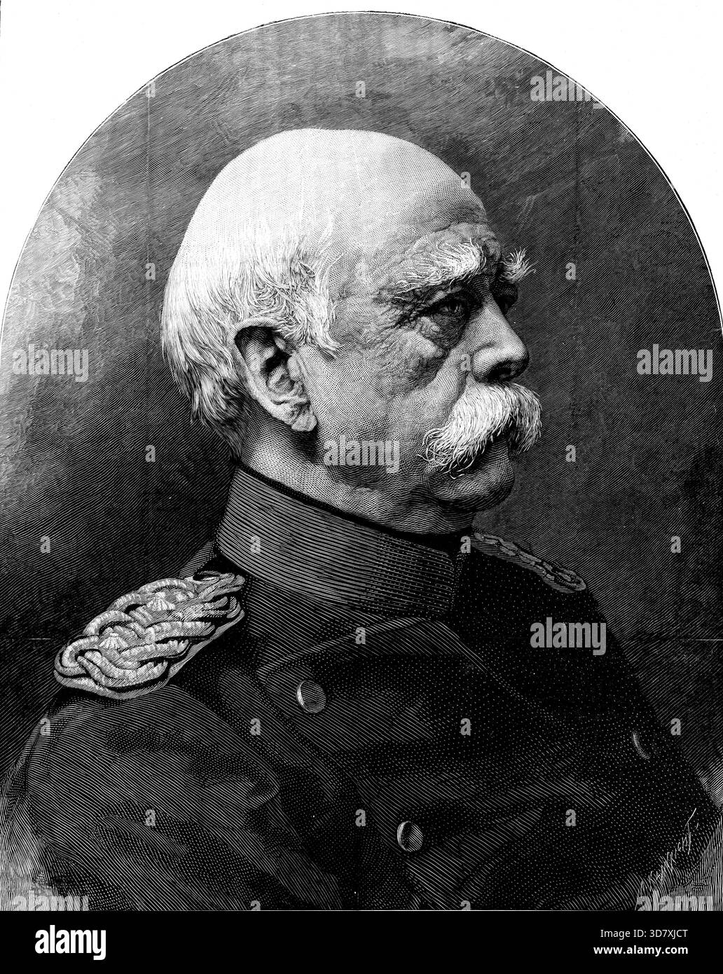 Principe Bismarck, defunto ministro degli affari esteri prussiano e cancelliere dell'Impero tedesco, 1890. La Conferenza di Berlino sul lavoro. La Conferenza Internazionale dei delegati dei diversi stati europei, convocata su invito dell'Imperatore di Germania per deliberare sui temi delle controversie tra datori di lavoro e impiegati nella manifattura, nell'estrazione mineraria e in altre grandi industrie, fu formalmente aperta a Berlino sabato 15 marzo, nella sala del palazzo del Principe Bismarck, dove si tenne il Congresso per la risoluzione della questione orientale, nel 1878, dopo la guerra tra russi Foto Stock