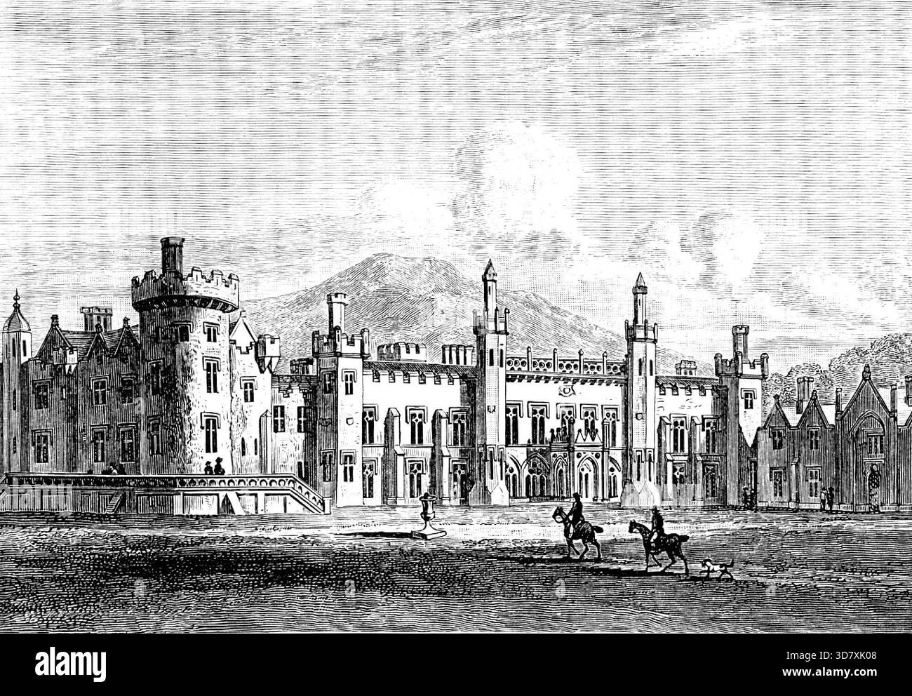 Centenario di padre Mathew: Casa Thomastown, Tipperary, luogo di nascita di padre Mathew, 1890. Il terzo conte impiegò come suo balivo il suo parente James Mathews, che, sposando Anne Whyte di cappa-Whyte, divenne il padre di una grande famiglia. Il loro quarto figlio, nato nella villa di Thomastown, 10 ottobre 1790, si chiamava Theobald... quest'anno si celebrerà la nascita di Theobald Mathew, un sacerdote irlandese della Chiesa cattolica romana a Cork, il famoso "Apostolo della Temperanza", i cui zelanti sforzi filantropici, mezzo secolo fa, produssero enormi effetti, ...promising a sanguinare e en Foto Stock