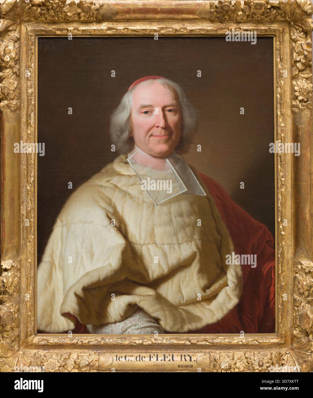 Cardinale Andre Hercule de Fleury, c1728. Ritratto del cardinale e primo ministro francese (1653-1743), forse di Hyacinthe François Rigaud o della sua bottega. Foto Stock