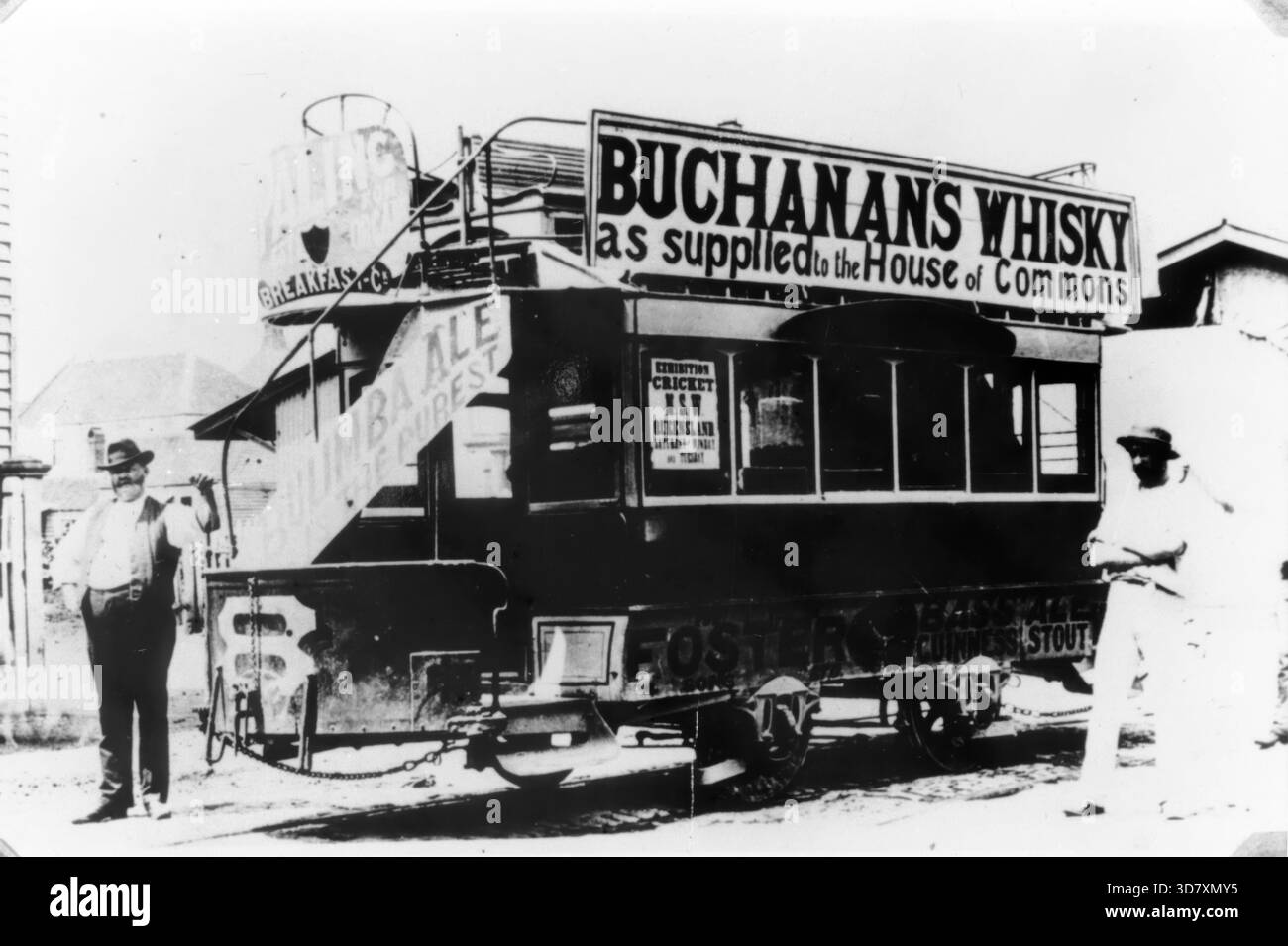 Da Woolloongabba a Breakfast Creek tram, Brisbane 1886. Foto Stock