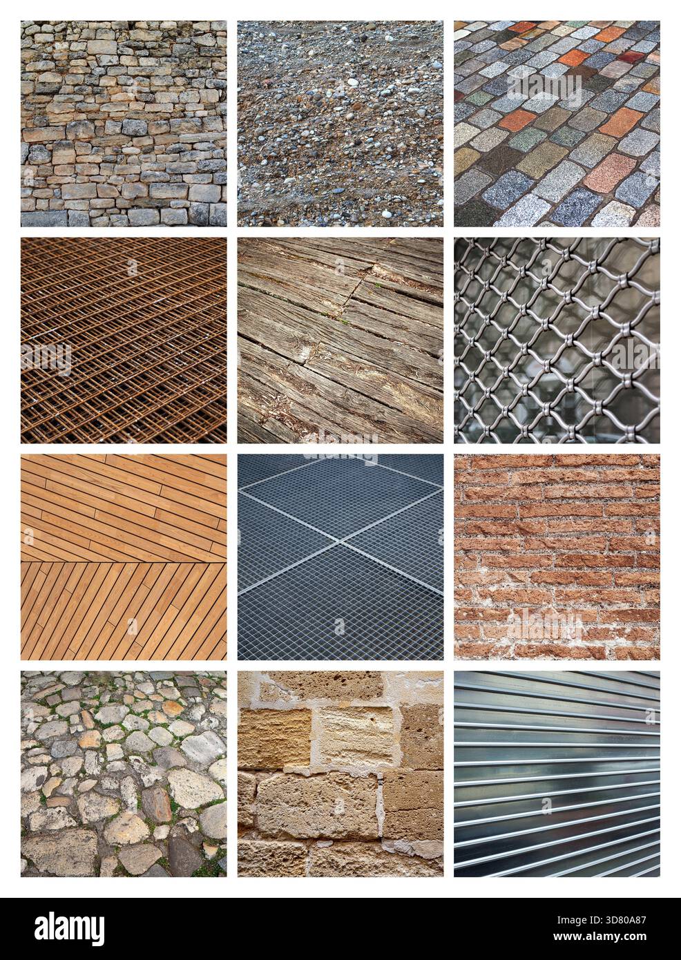 Raccolta di superfici e sfondi minerali Foto Stock
