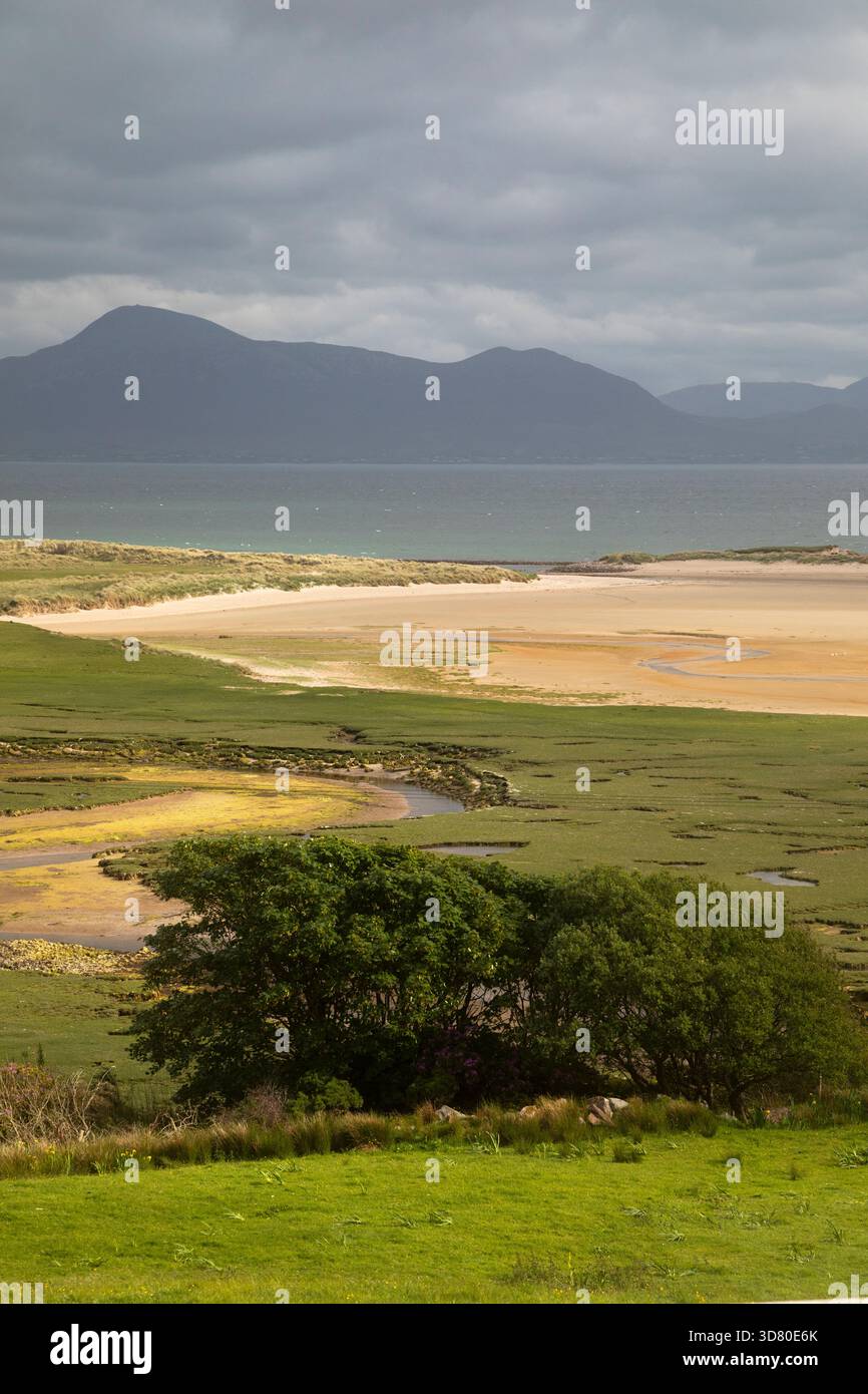 Spiaggia di Mulranny sulla Wild Atlantic Way nella contea di Mayo, Irlanda Foto Stock