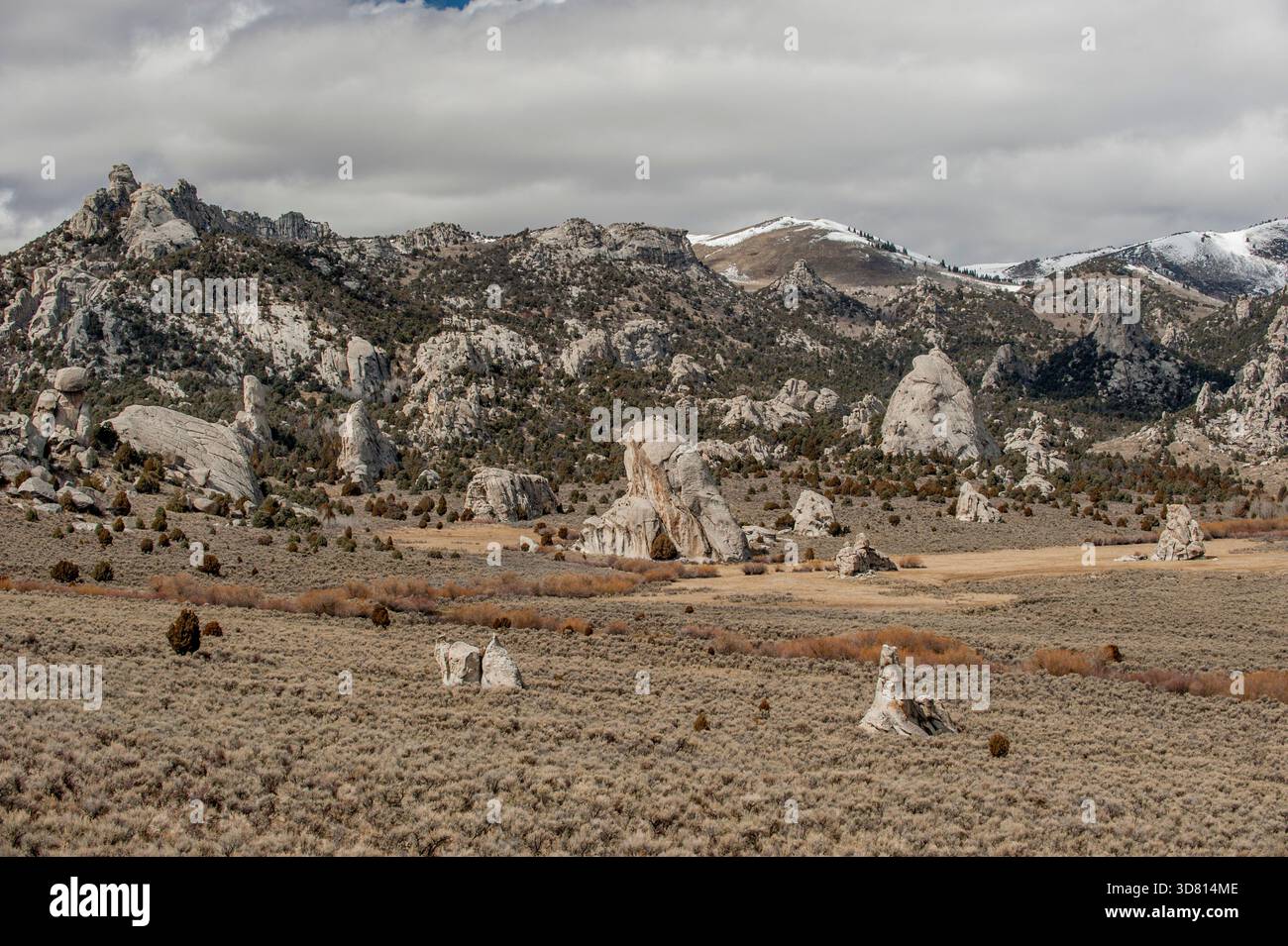Massi di granito a City of Rocks vicino ad Alma, Idaho Foto Stock