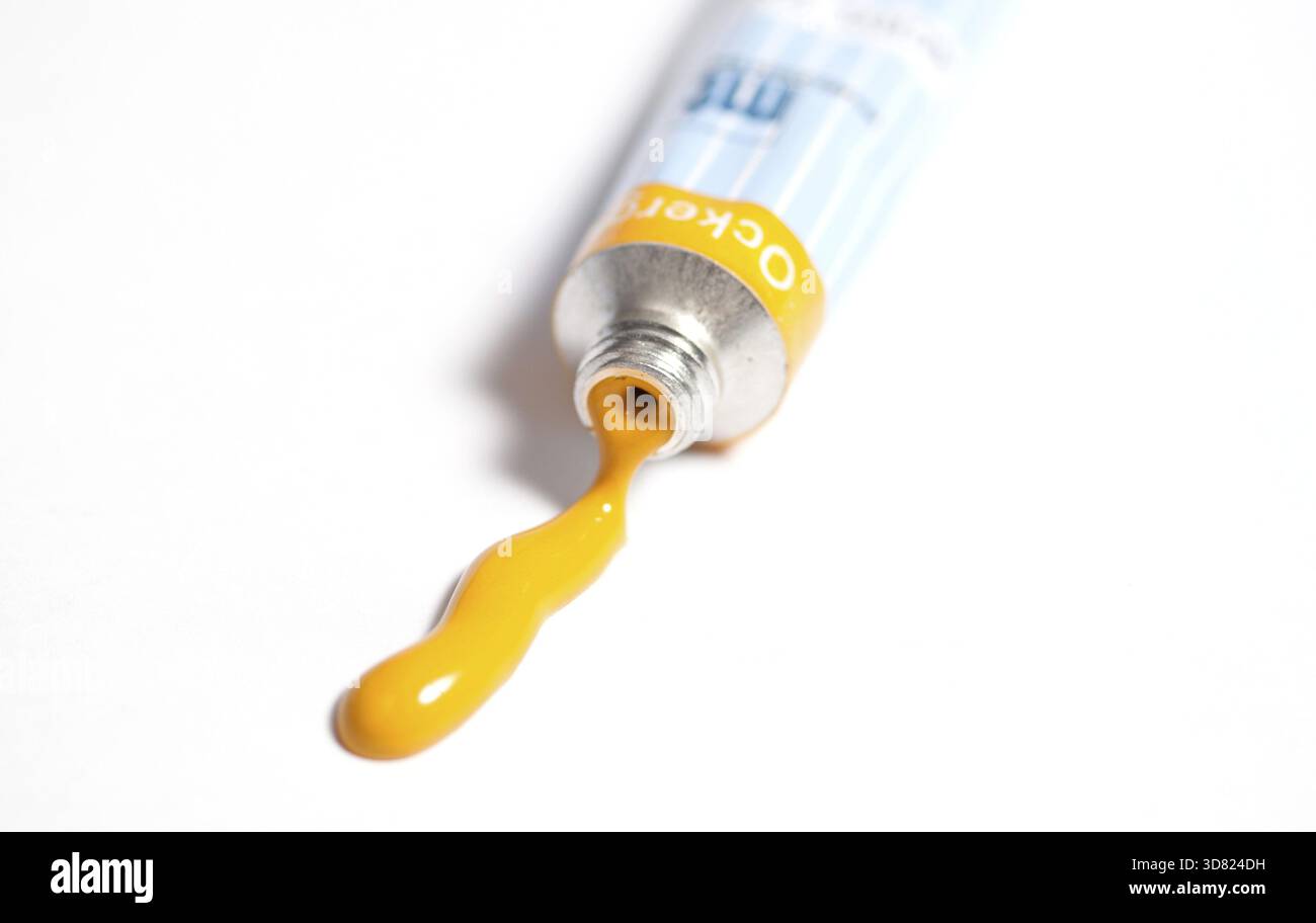 Primo piano di vernice acrilica Foto Stock