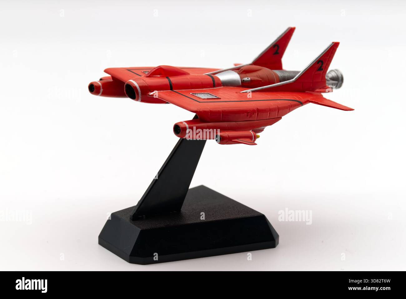 UFO Shado Lunar Carrier. Modello plastico di Konami dalla serie televisiva UFO di Gerry Anderson. Isolato su sfondo bianco Foto Stock