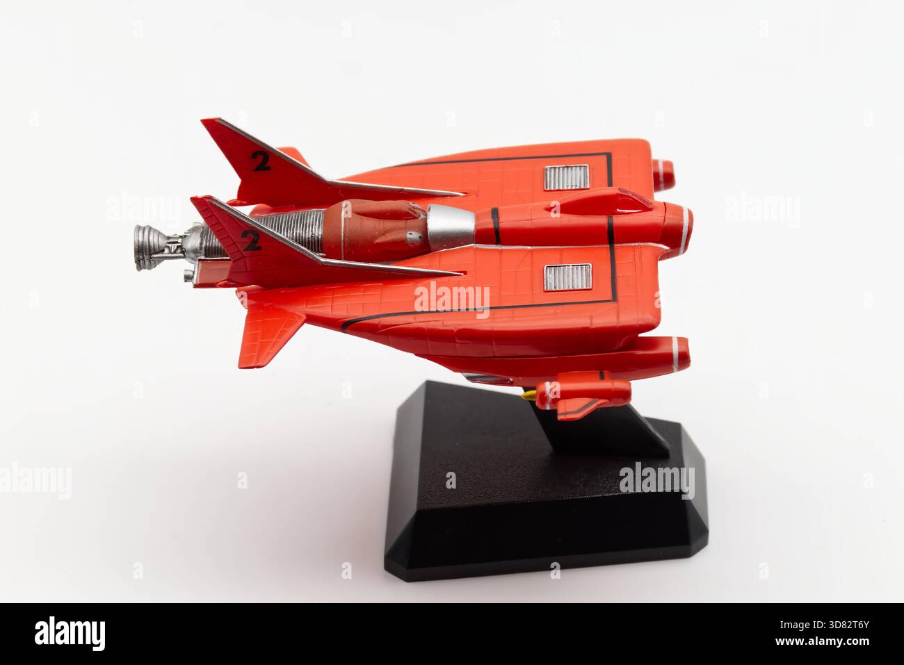 UFO Shado Lunar Carrier. Modello plastico di Konami dalla serie televisiva UFO di Gerry Anderson. Isolato su bianco. Foto Stock