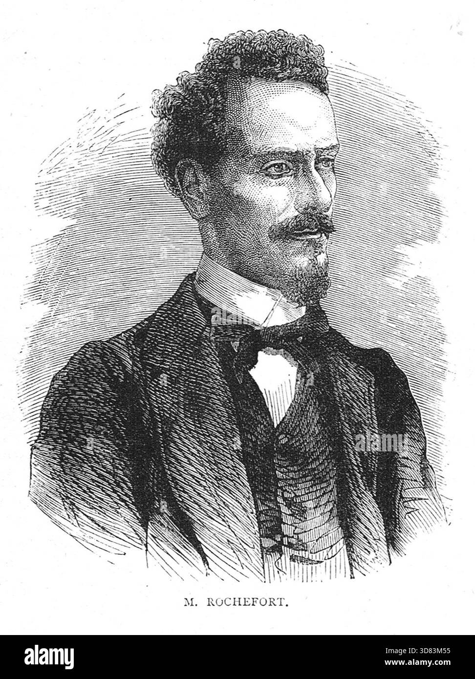 Victor Henri Rochefort, marchese di Rochefort-Lucay, scrittore francese di vaudeville e politico che divenne membro del governo di difesa nazionale, durante la guerra franco-prussiana. Foto Stock