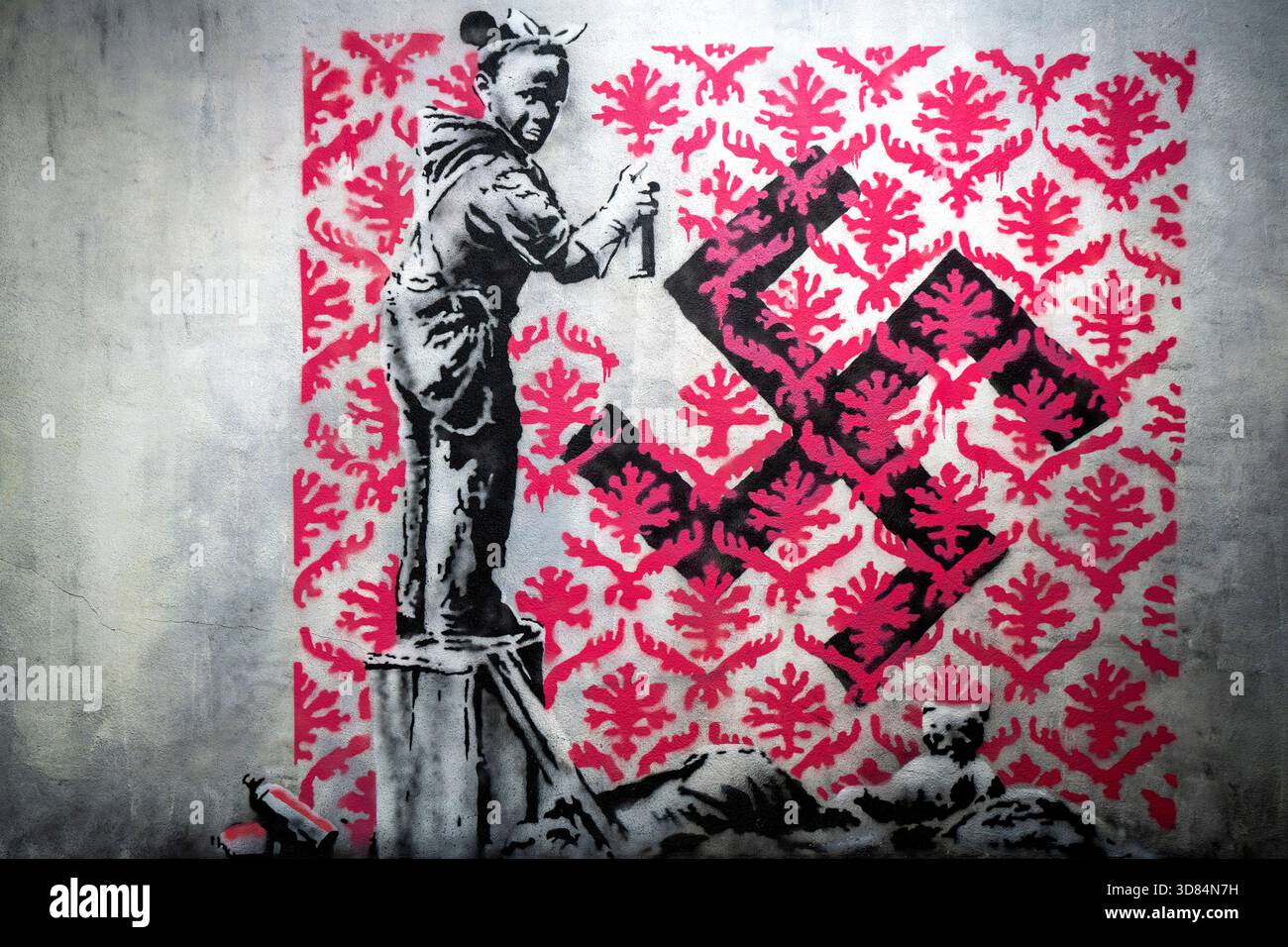 Polonia, Cracovia, Museo Banksy, vai tu stesso, 2008, Parigi Foto Stock