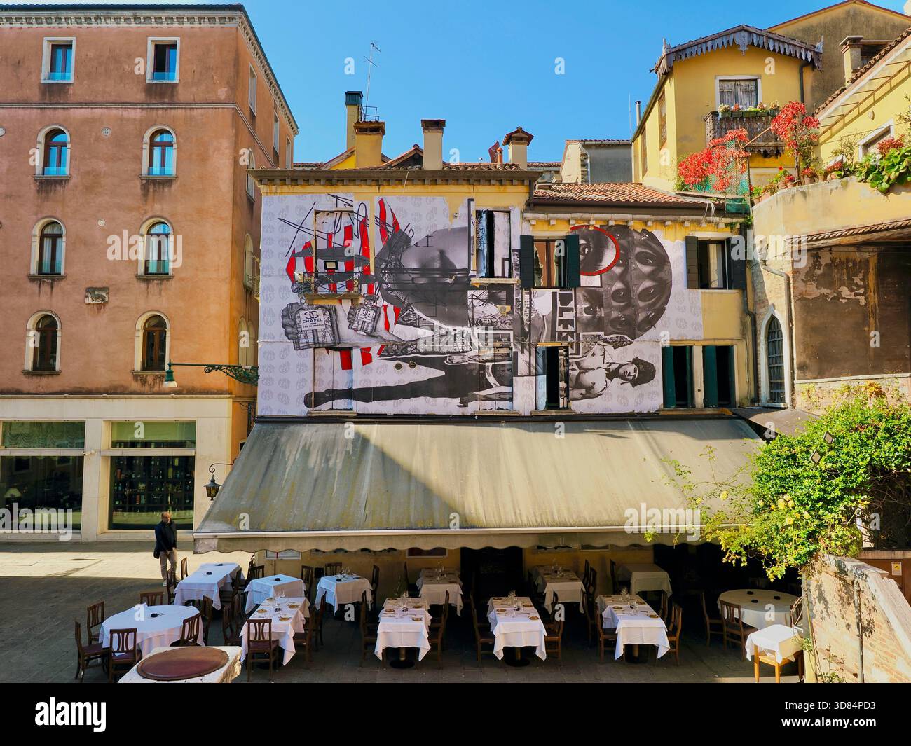 Italia, Veneto, Venezia, patrimonio dell'umanità dall'UNESCO, Street art Foto Stock