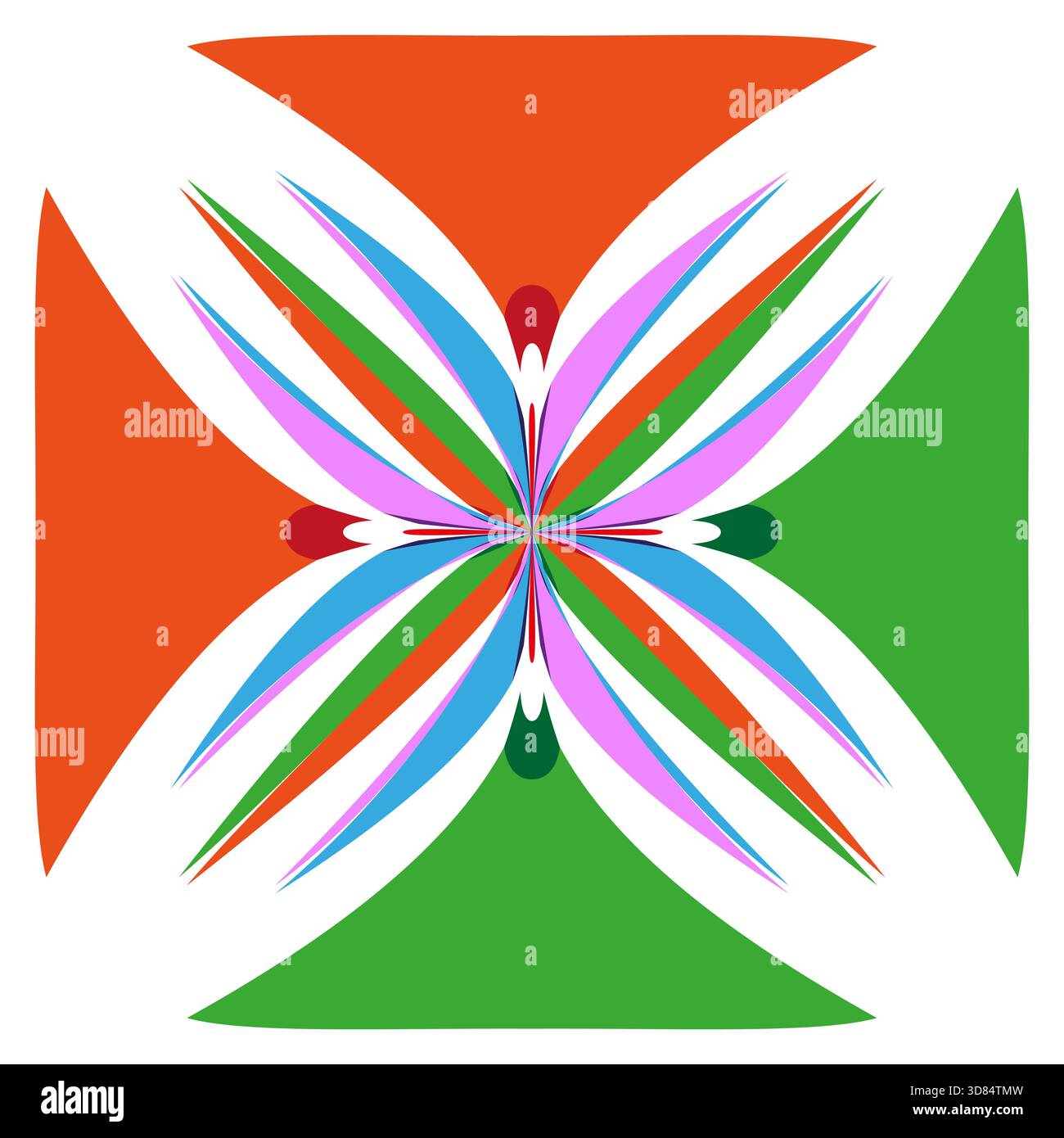 Cornice quadrata colorata. Elemento angolare geometrico. Grafico vettore astratto. Luminoso e moderno confine. EPS 10. Illustrazione Vettoriale