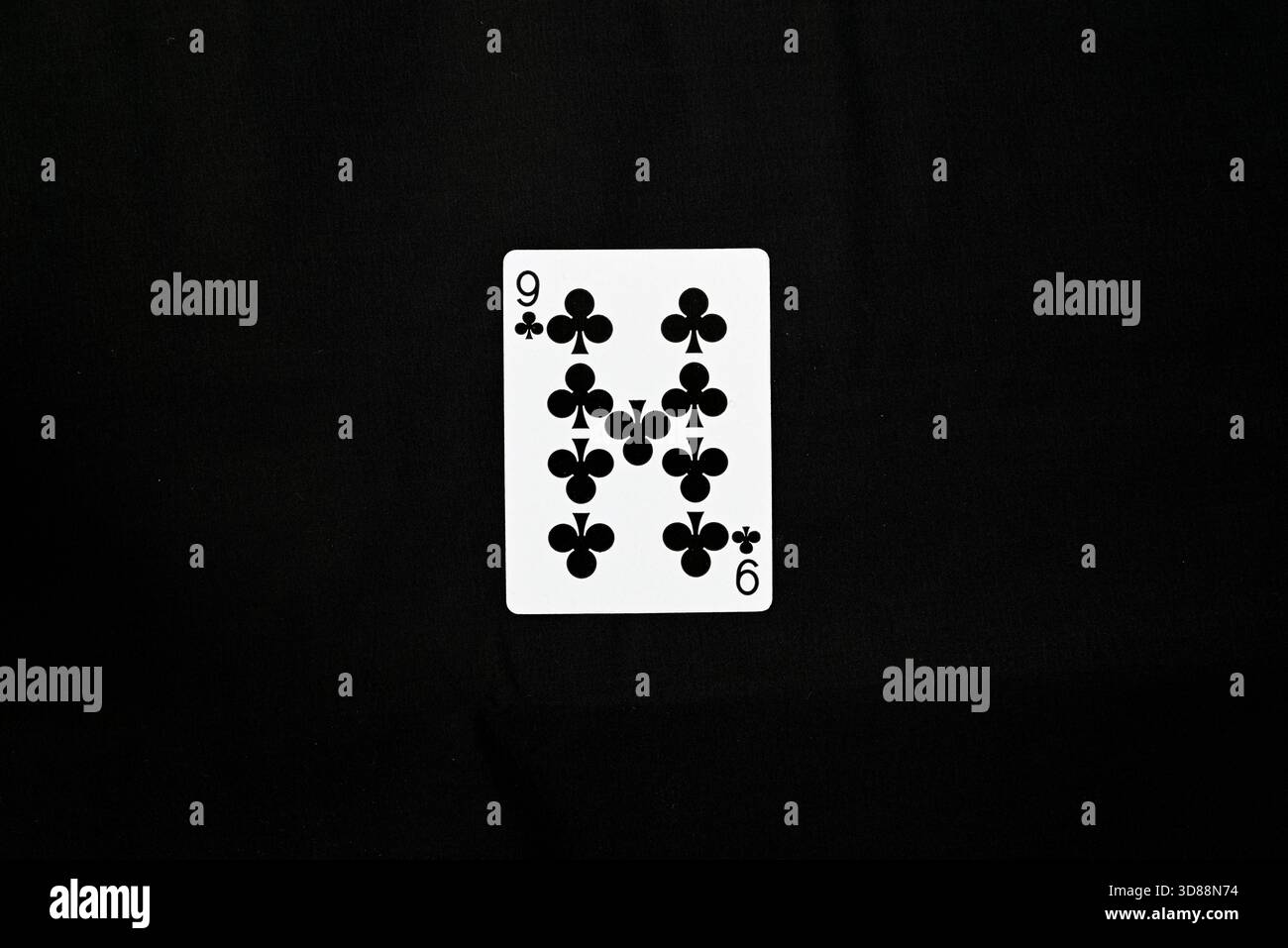 Set completo di carte Poker - nove di croce Foto Stock
