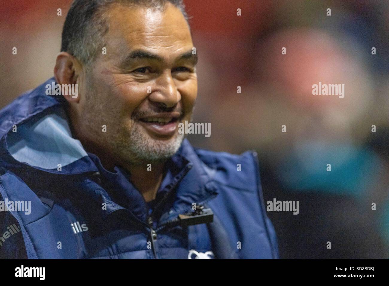 Bristol Bear's Pat Lam post match Gallagher Prem Rugby match ad Ashton Gate, Bristol Bears contro Northampton Saints Ashton Gate Stadium Bristol Martin Edwards/Alamy Live News sabato 29 novembre 2025 Ashton Gate Stadium, Copyright Martin Edwards tutti i diritti riservati. Immagine protetta dalle leggi internazionali sul copyright Foto Stock