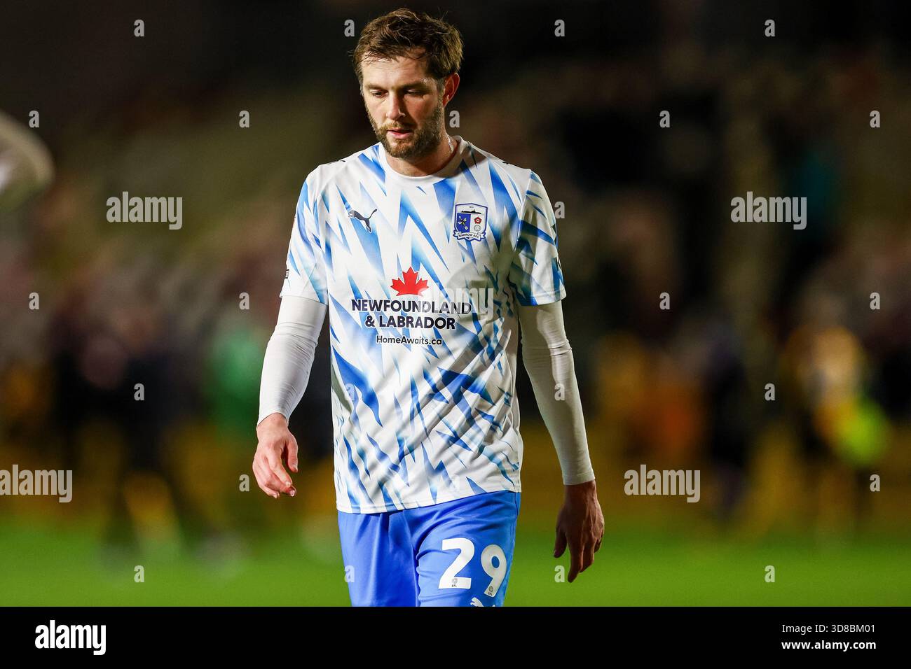 29, Tom Barkhuizen della Barrow AFC a tempo pieno durante la partita Sky Bet League 2 tra Newport County e Barrow a Rodney Parade, Newport, sabato 29 novembre 2025. (Foto: Stuart Leggett | mi News) crediti: MI News & Sport /Alamy Live News Foto Stock