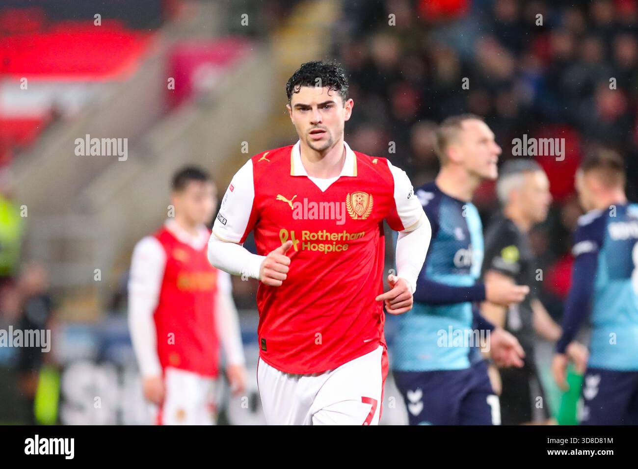 AESSEAL New York Stadium, Rotherham, Inghilterra - 29 novembre 2025 Joe Powell (7) del Rotherham United - durante la partita Rotherham United contro Wycombe Wanderers, Sky Bet League One, 2025/26, AESSEAL New York Stadium, Rotherham, Inghilterra - 29 novembre 2025 crediti: Mathew Marsden/WhiteRosePhotos/Alamy Live News Foto Stock