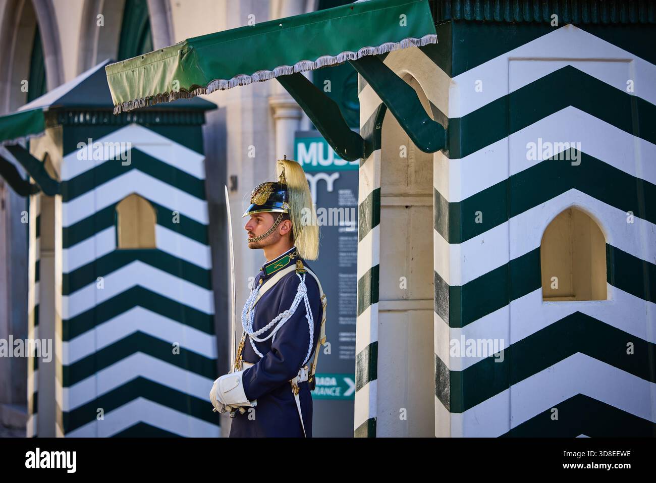 Capitale del Portogallo Lisbona, guardia alla GNR - Museu da Guarda Nacional Republicana Foto Stock