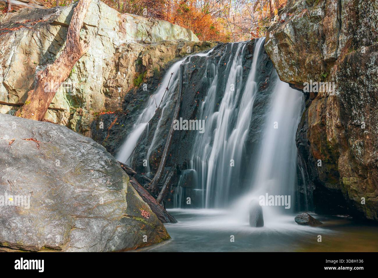 Cascate Kilgore nella sezione Falling Branch del Rocks State Park. Contea di Harford. Maryland. STATI UNITI Foto Stock