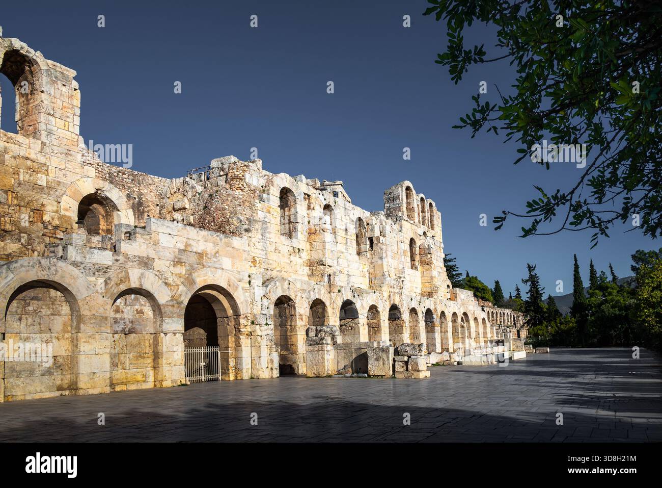 Odeon di Erode Attico sotto l'Acropoli. Foto Stock