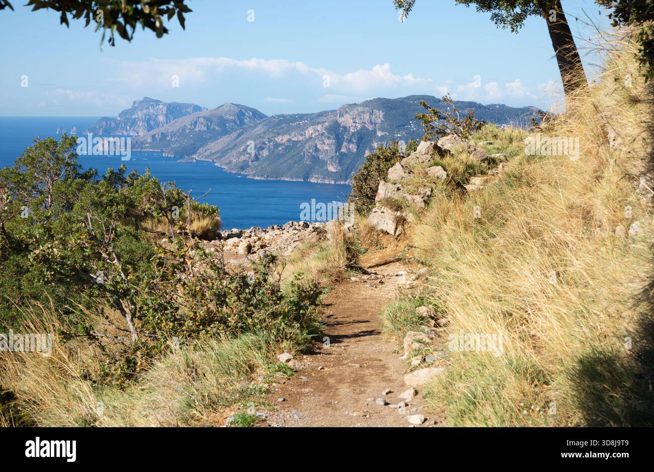 Sentiero degli dei - l'escursione costiera amalfitana - Sentiero degli dei - Costiera Amalfitana Foto Stock