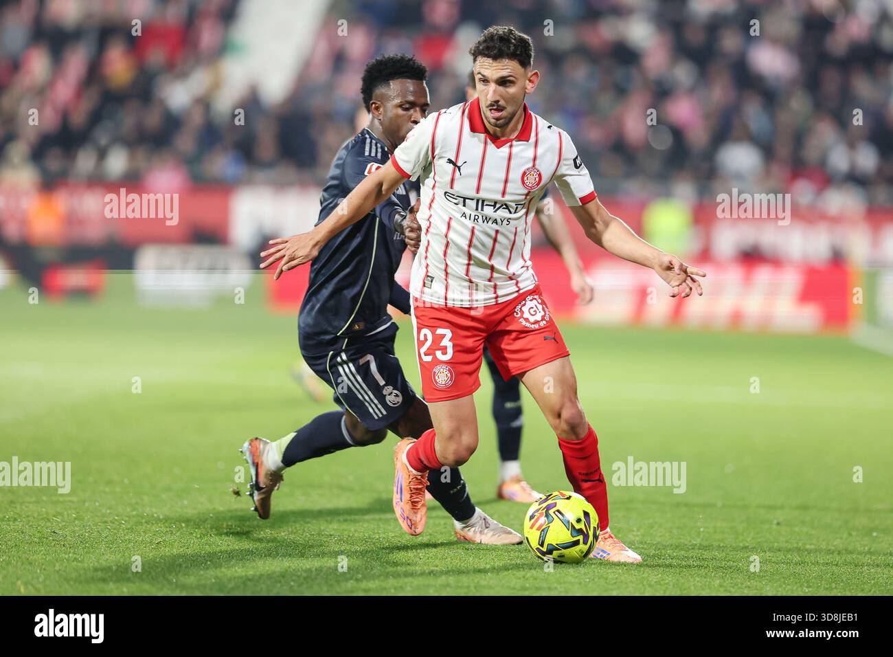 Ivan Martin del Girona FC durante la partita di campionato spagnolo LaLiga tra il Girona FC e il Real Madrid CF il 30 novembre 2025 allo stadio Montilivi di Girona, Spagna Foto Stock