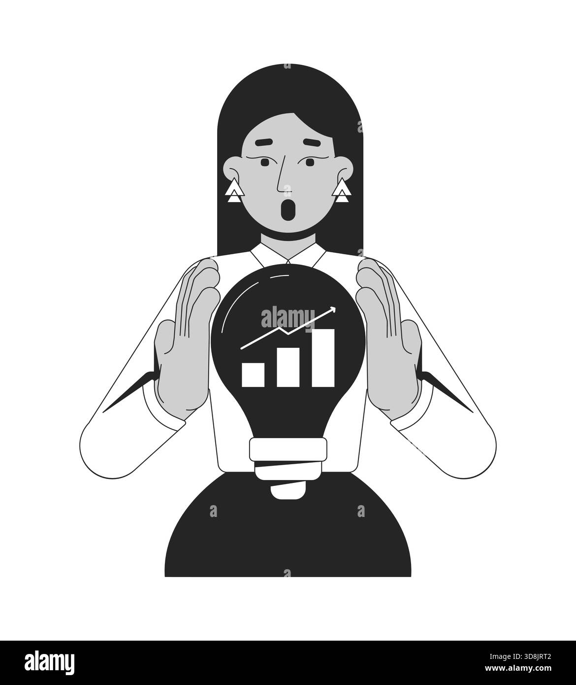 Concetto di illustrazione della linea di soluzioni basata sui dati Illustrazione Vettoriale